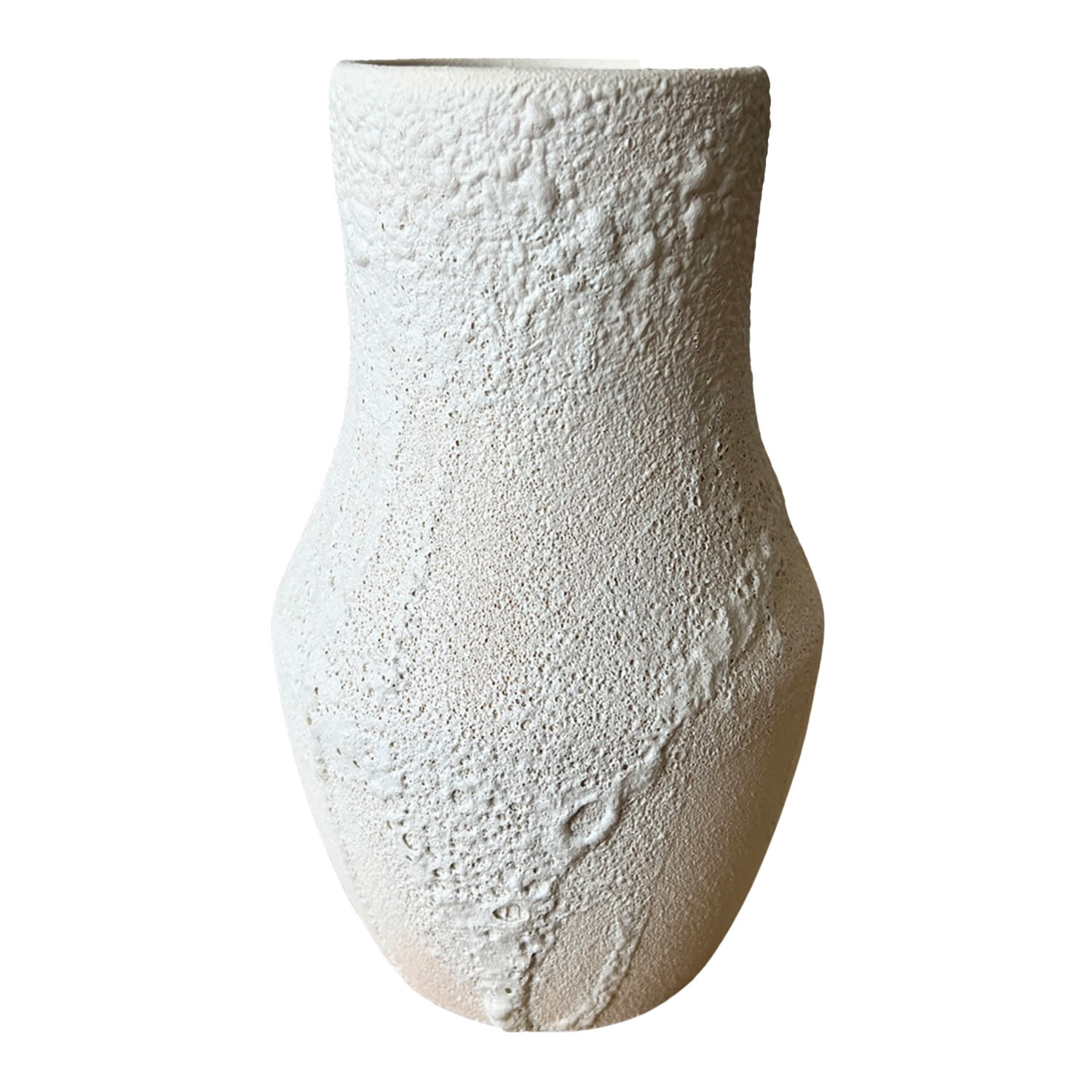 White Leda Crater Vase Gina Desantis Ceramics