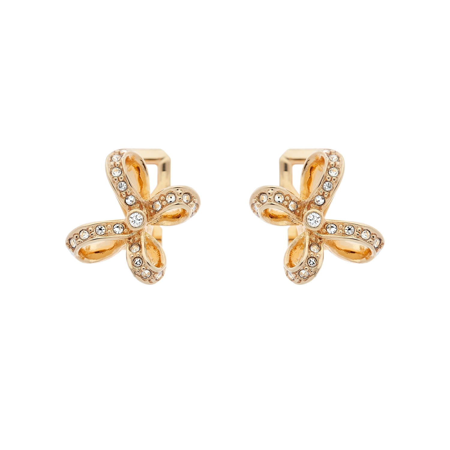 Women’s Gold & Crystal Bow Clip Earrings Emma Holland Jewellery