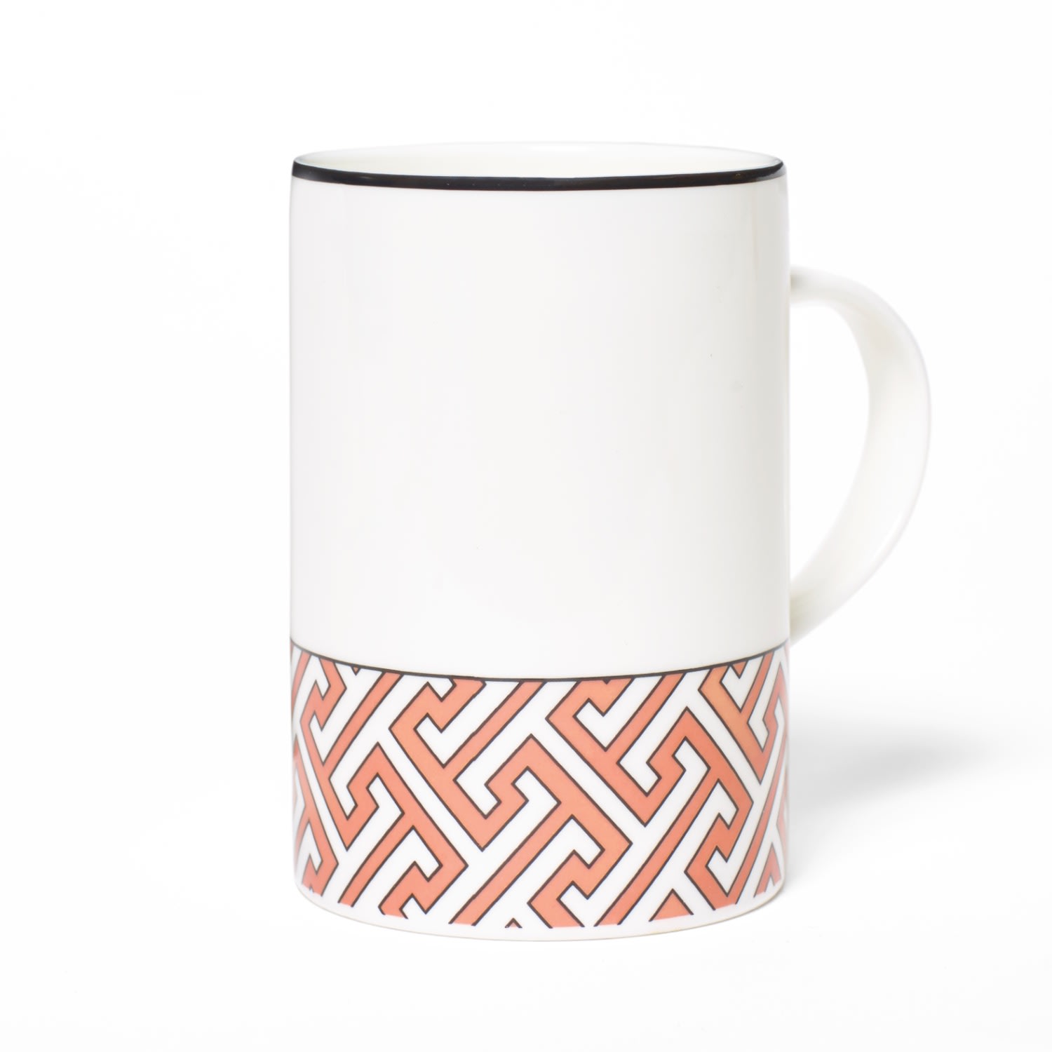 Neutrals Maze Coral & White Mug O. w. London