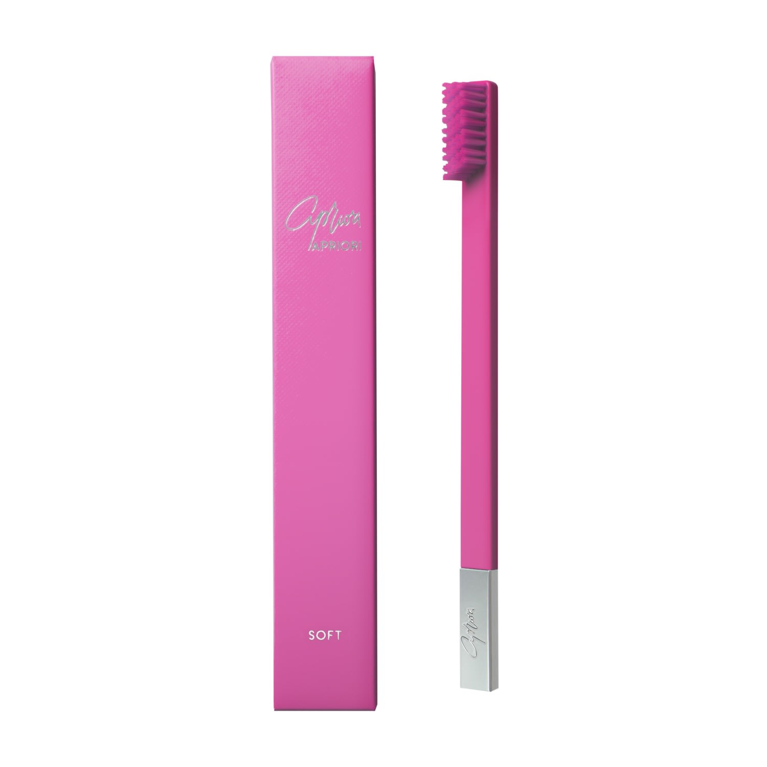 Pink / Purple Apriori Bubblegum Pink Silver Soft Toothbrush