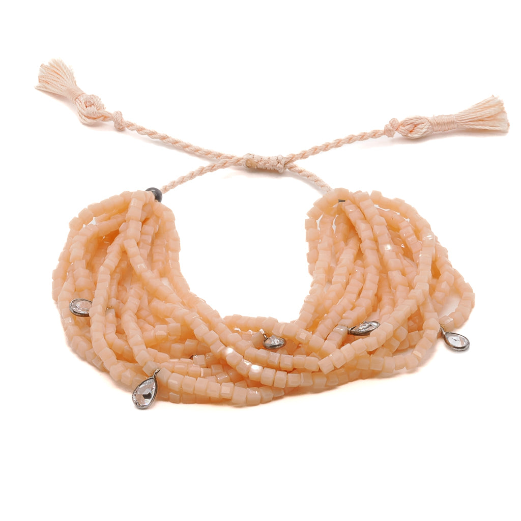 Women’s Yellow / Orange Lia Multi Strand Beaded Bracelet-Orange Ebru Jewelry