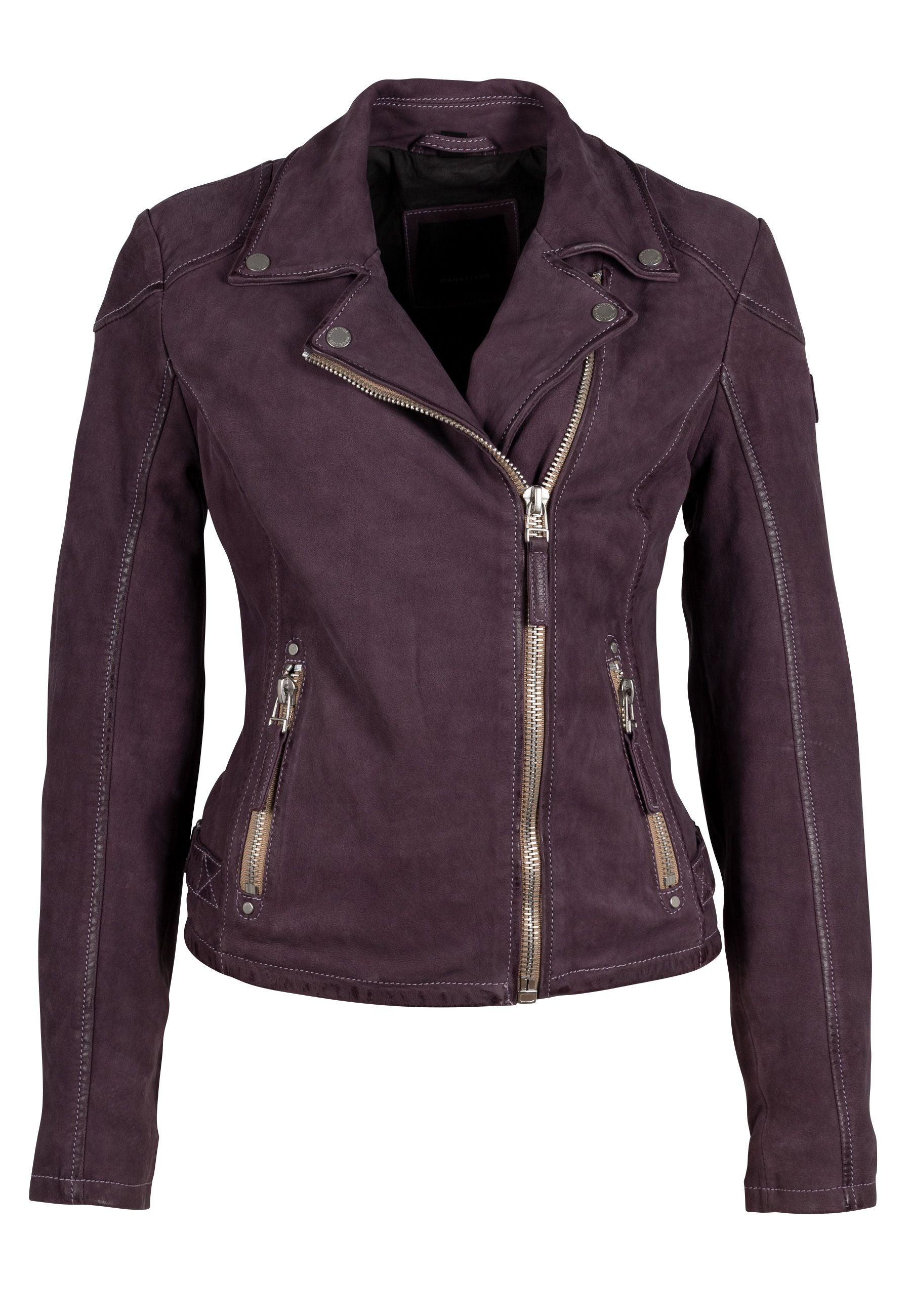 Women’s Pink / Purple Karyn Rf Leather Jacket, Purple XXL Mauritius