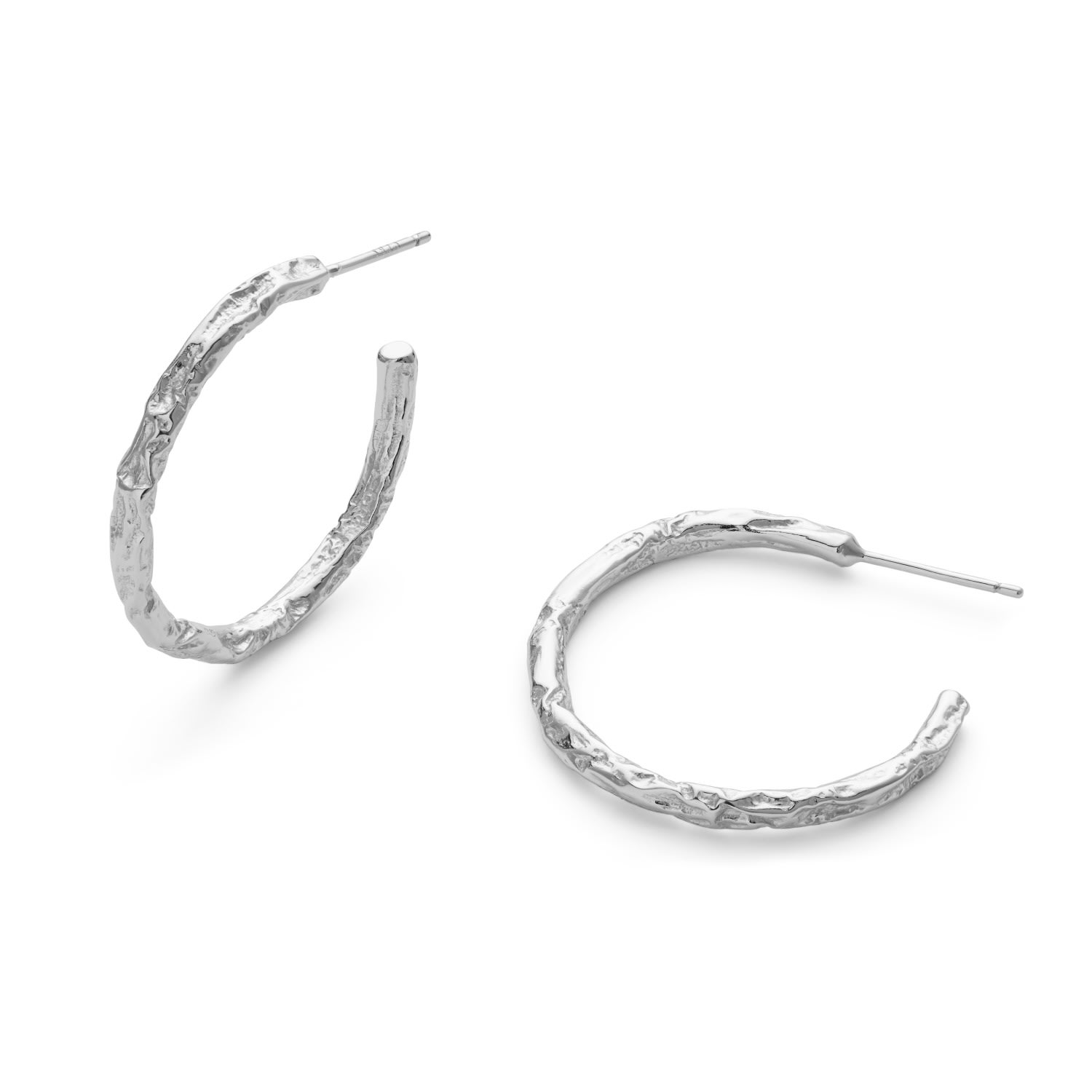 Women’s Sterling Silver Thin Hoop Earrings Elk & Bloom - Everyday Fine Jewellery