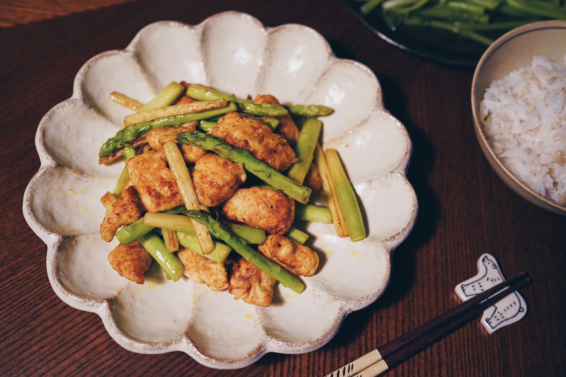 咖哩風蘆筍雞肉