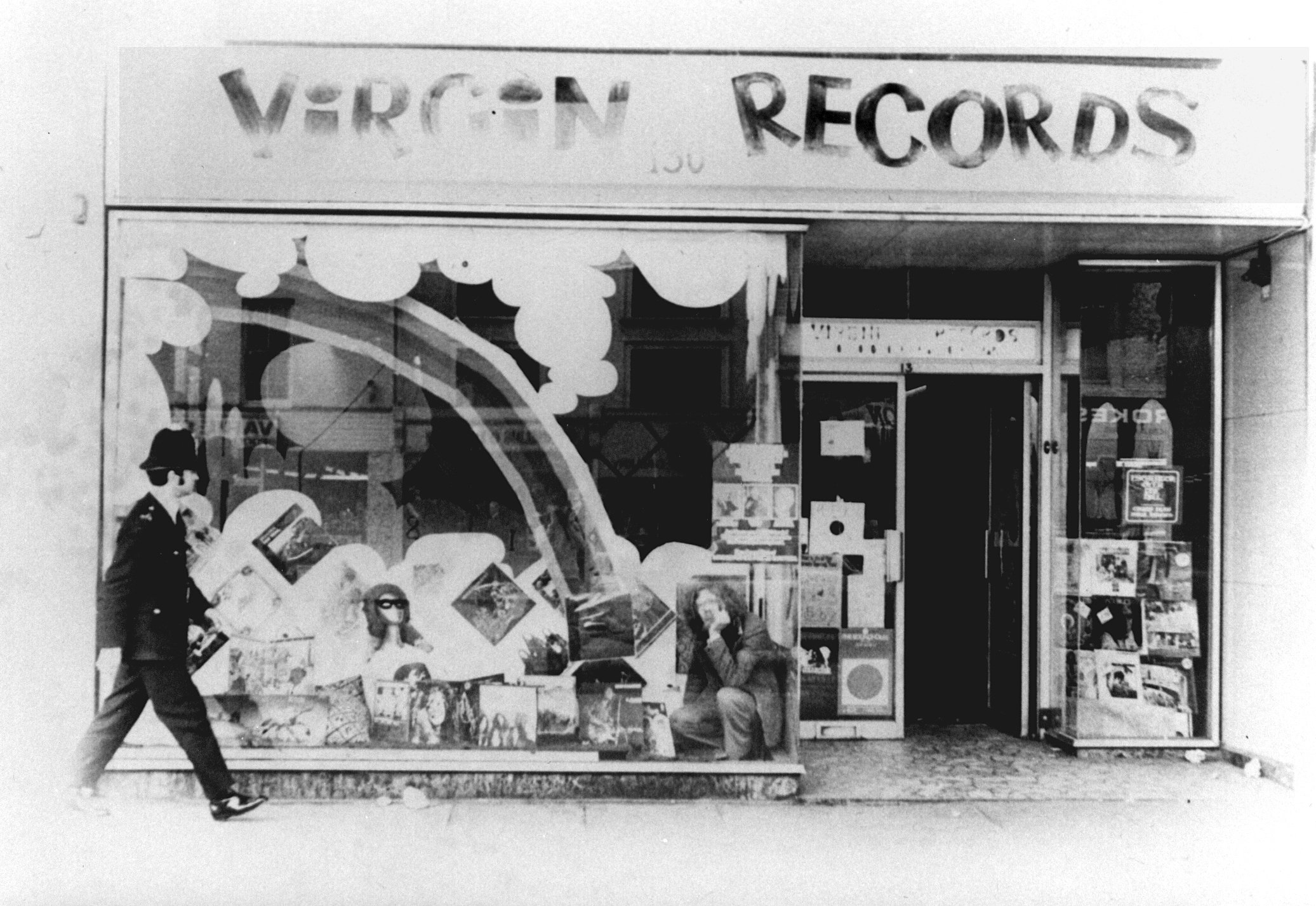 The Virgin Records store in Notting Hill, 1971