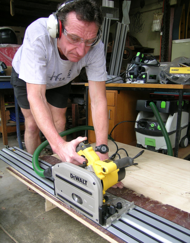 DeWalt track saw and Andrew Potocnik