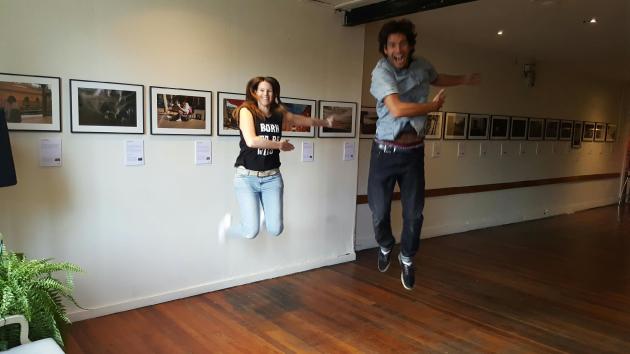 Ruth and Michael from Cafe Art Australia at the exhibition opening.