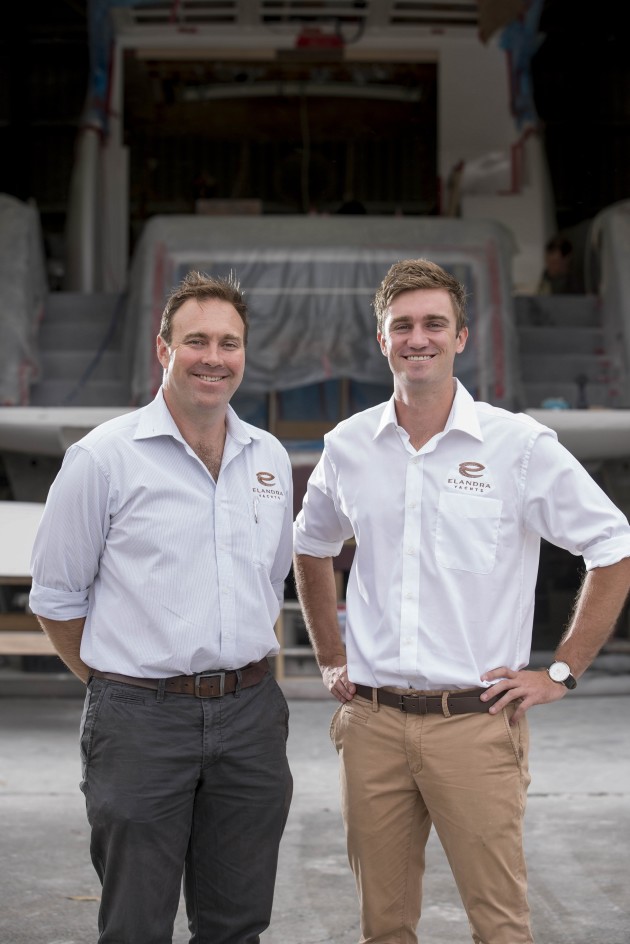 Back in the fold: Luke Durman and Tom Barry-Cotter at Elandra Yachts.
