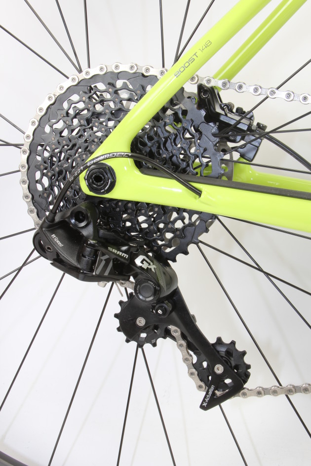 The GX drivetrain offers similar features and performance to the more up up-market 1X11 SRAM component group.