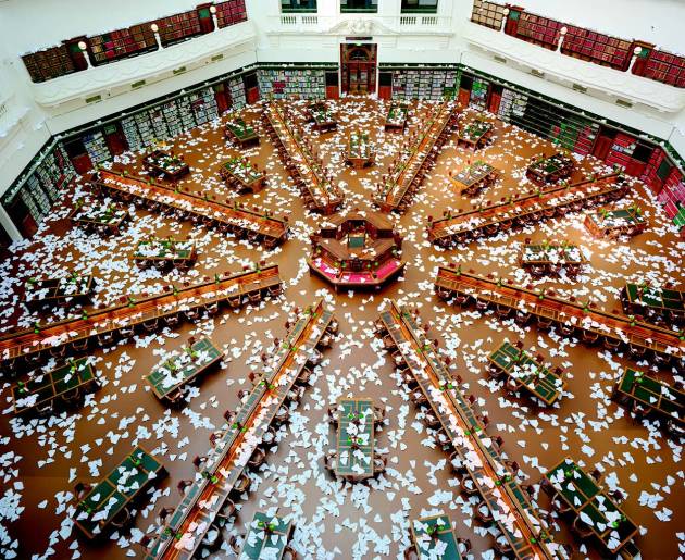 10,000 Paper Planes - Aftermath (3), 2011. From the 2013 CCP Limited Edition Fundraiser exhibition. © Ross Coulter/courtesy of Contemporary Centre for Photography