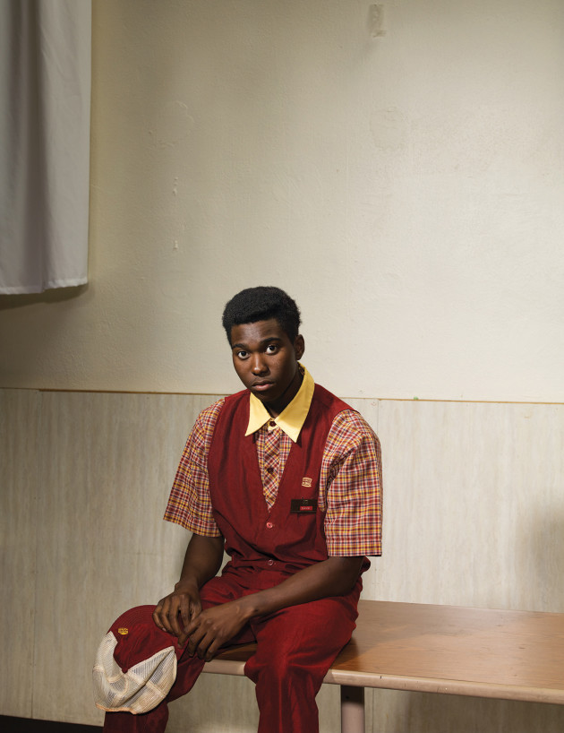 Samuel goes by “Homer” and works at a Hollywood Burger King. Shot for Mother Jones, May, 2014. © Gregg Segal.