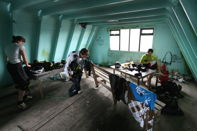 Huts provide shelter from the elements in the remote and uninhabited central plateau.