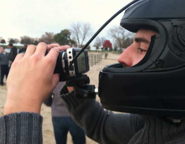 Camera
operator Brad
Grimm with POV
Blackmagic
Pocket Cinema
Camera in action
on McDonald’s
commercial. © Joe Murray.