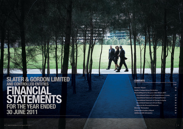 Annual report for Slater & Gordon. © Lisa Saad Photography.