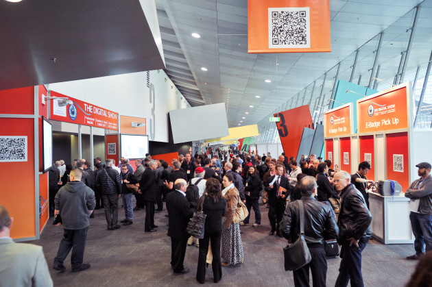 A view of the concourse, with punters lining up to get in.