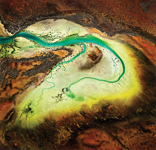 Nature’s Whip, 2013. Tidal creeks form abstract patterns. Shark Bay coastline, WA. Part of the ND5 Shark Bay project. © Tony Hewitt.