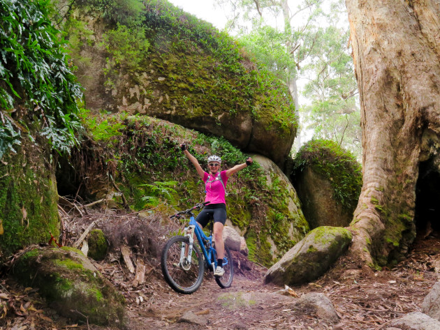 Big rocks and big trees at the top Krushka's.