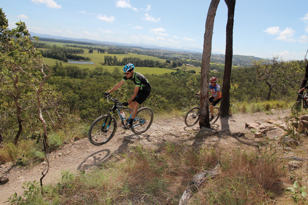 Riding the Ridgy Didge trail at Atherton.