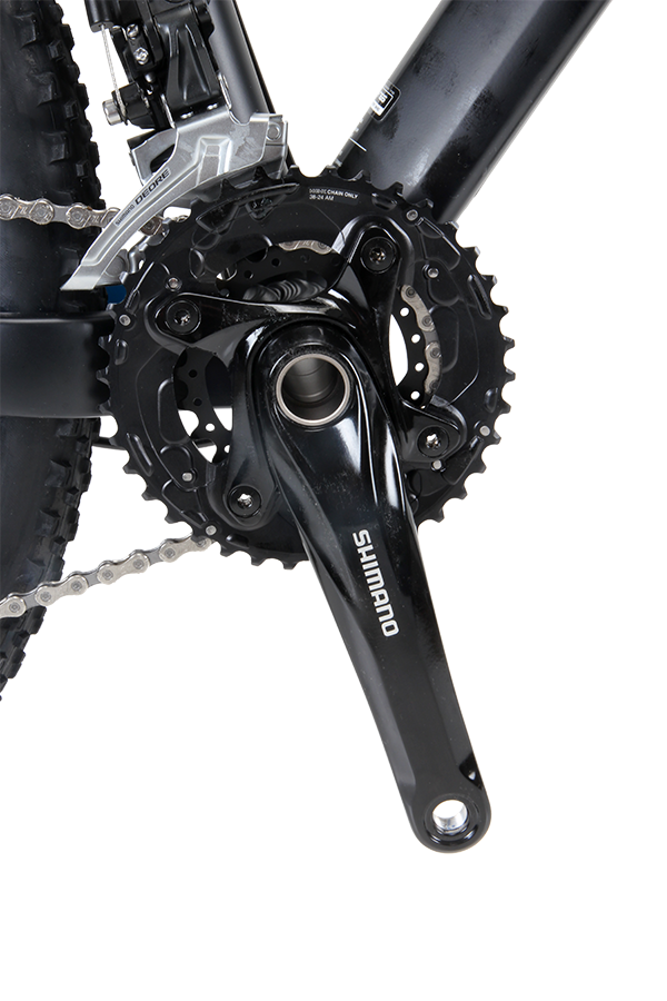 While the cranks come from lower down the price scale, they are still an external bearing Hollowtech II design and they performed just fine.