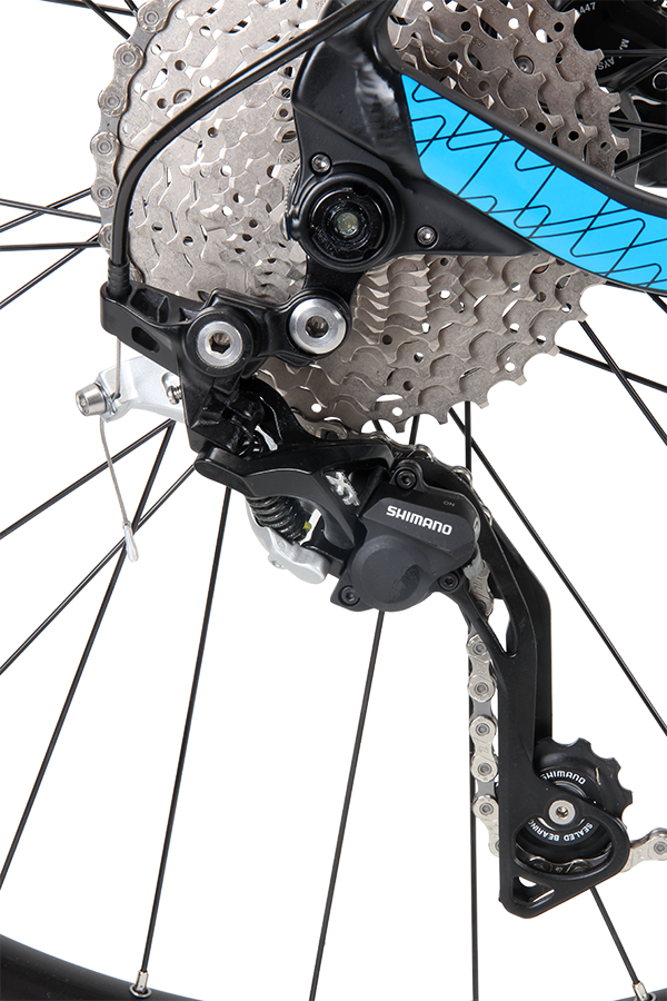 Great to see a clutch equipped XT rear derailleur—no shortcuts here.