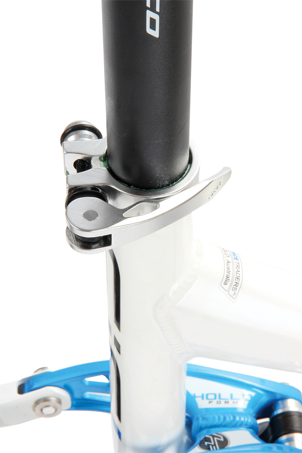 The quick release seatpost clamp is one part that’s begging for an upgrade on an otherwise great bike.