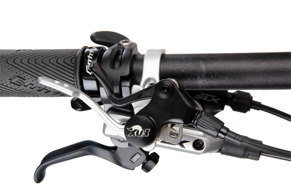 It may be chunky and prone to crash damage but the Fox lockout lever was easy to use.