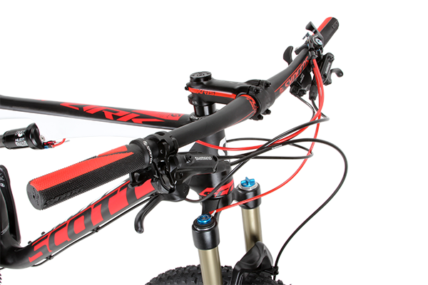 Internal routing tidies up the frame but the birds’ nest of cables up at the bars is unavoidable with the TwinLoc system.