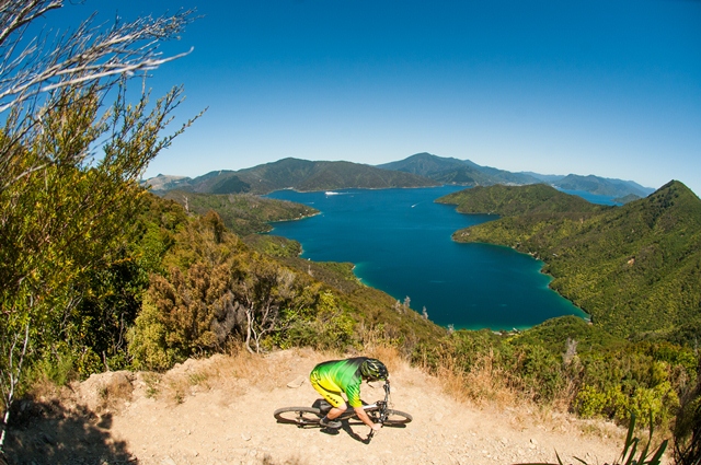 Looking across the Marlborough Sounds from the Queen Charlotte track.