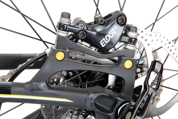 Trunion nuts within the brake posts ensure that a heavy handed mechanic can’t stuff the frame—well not completely in any case!