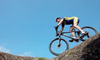 Get your weight back behind the saddle on the descents