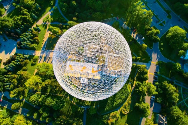 Montreal Biosphère, Canada. PHOTOGRAPH BY PIXUP, 2017 THE PHOTOGRAPHERS OF DRONESTAGRAM