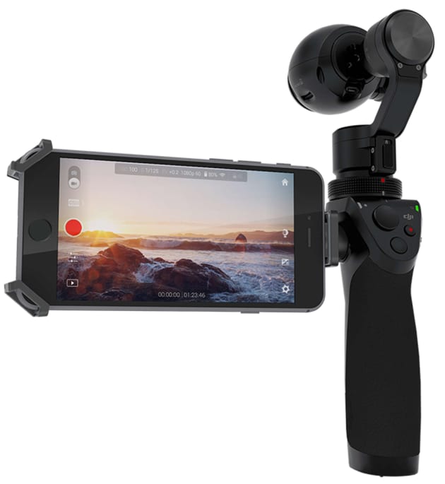 The DJI Osmo is designed to shoot stable video hand-held.