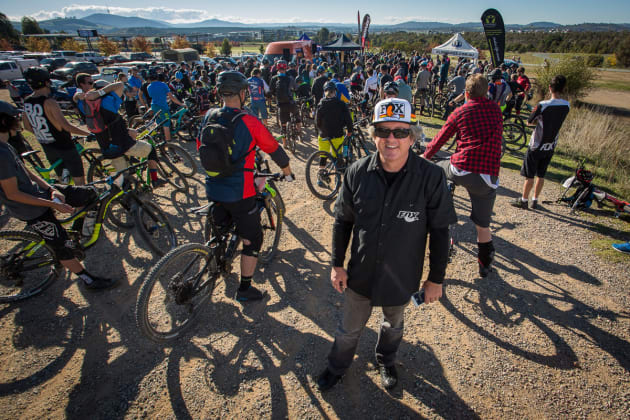 Fox Australia - headline sponsor mingling with the crowds at Stromlo.
Photo: OuterImage.com.au