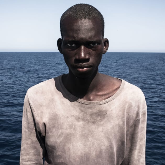 Portrait Prize - First Place – Cesar Dezfuli – Passenger.
“Mediterranean Sea, 1 August 2016. Amadou Sumaila (16), from Mali, poses for a portrait after being rescued on the Mediterranean Sea, 20 nautical miles off the Libyan coast by a rescue vessel provided by the NGO Jugend Rettet. The rubber boat in which he travelled carried 118 people on board, who were transferred by the Italian Coast Guard to Lampedusa.”