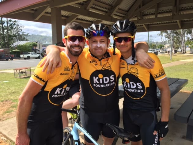 Martin Clucas, Darren Rutherford and Darren’s nephew Jack Maya who also works in the bike industry at Giant Hampton.