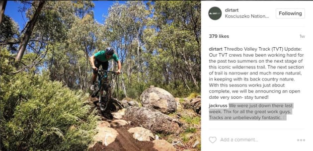 While the upper Thredbo Valley Track is wide-open and flowy, the new section is tighter and more technical for intermediate level riders.