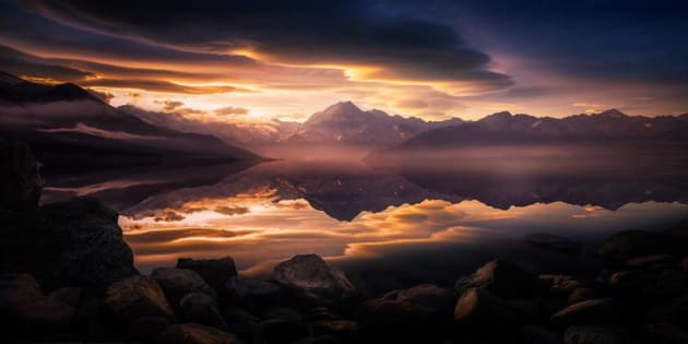 'The Cloud Piercer', Lake Pukaki, New Zealand by Rodney Trenchard.