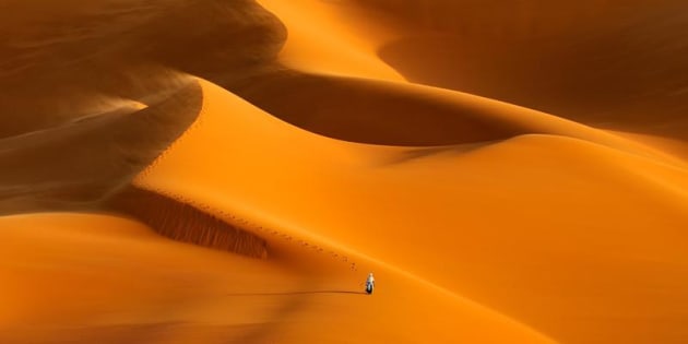 'The Lone Taureg', Libya, by Marsel van Oosten.