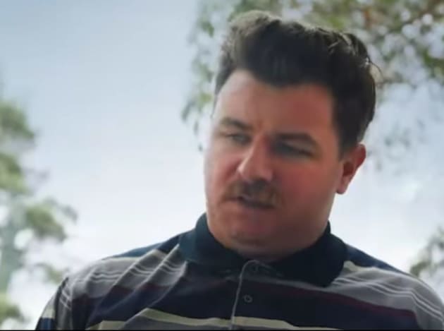 Sunburnt man Aldi ad