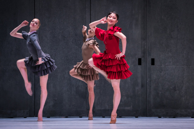 Aidan Gibson, Susanna Santoro and Ayaha Tsunaki in Carmen. Photo: Ian Whalen.