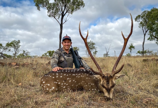 Jared Matthews went after huge chital stags in the Queensland Basalt Country.
