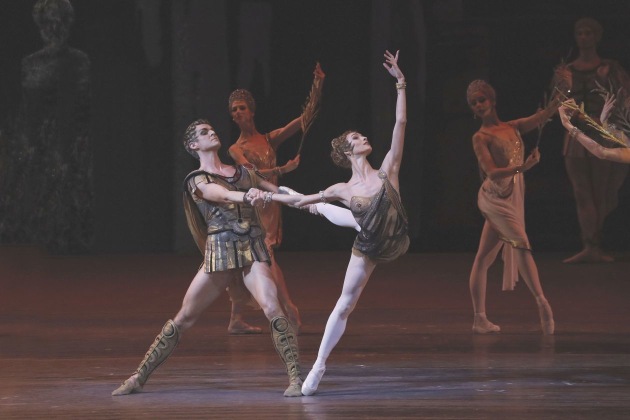 Alexander Volchkov and Olga Smirnova as Crassus and Aegina in 'Spartacus'. Photo: Damir Yusupov