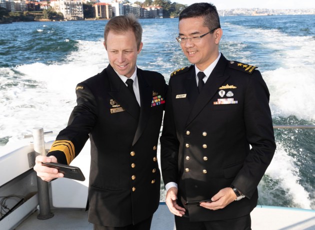 CN Noonan with Chief of Navy Republic of Singapore Lew Chuen Hong. Defence