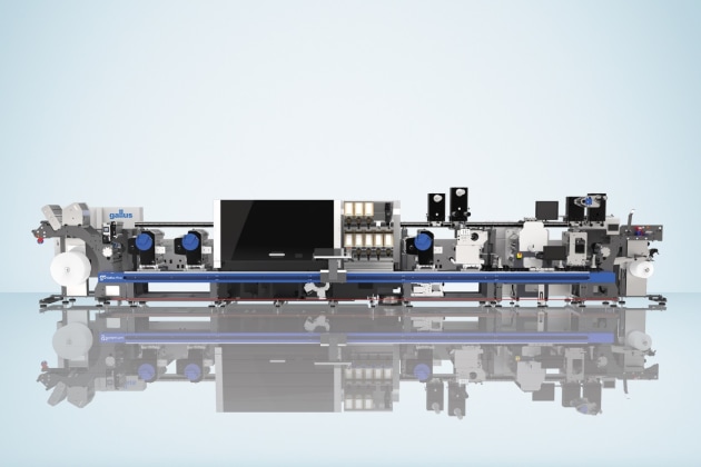 The Gallus Five: A high-performance, fully integrated solution that brings together the best of digital and conventional technologies, achieving industrial-level production speeds up to 100m/min