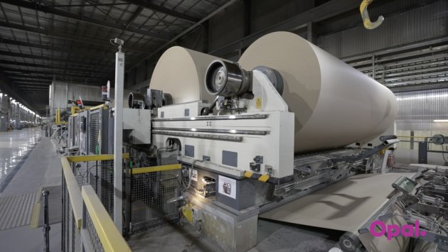 50-tonne roll of paper produced at Opal's Mill.