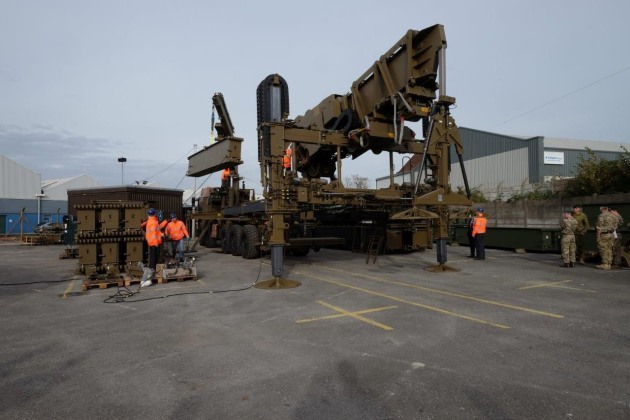 One of five new Dry Support Bridges to be acquired under Land 155 commences a bridge build operation. Credit: Defence