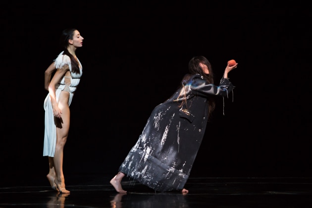 Ballet Preljocaj's Mirea Delogu as Snow White and Anna Tatarova as the Queen. Photo: Mark Gambino