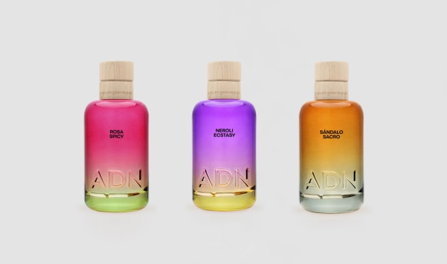 Adolfo Domínguez’s new ADN fragrance line features circular wooden packaging developed with Quadpack, using a bespoke cap and collar made entirely of PEFC-certified maple.