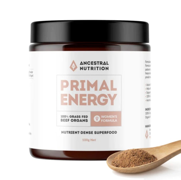 Previously taboo topics like menopause have led to opportunities like Ancestral Nutrition’s Primal Energy Women’s Formula, a nutrient-dense beef organ superfood.