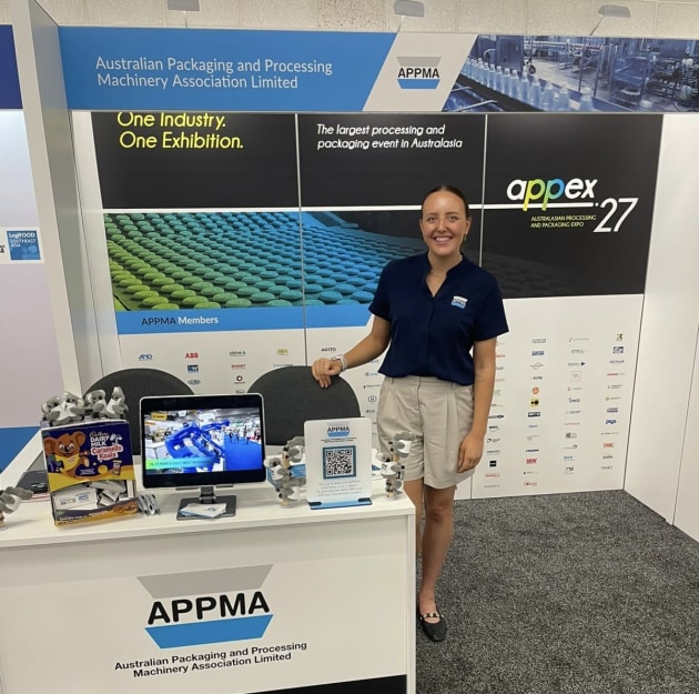 Denni Egan, APPMA marketing and events manager, engaged with visitors interested in APPEX 2027.